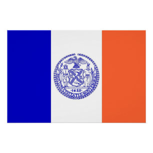 Pôster poster de muro patriótico com bandeira de Nova Io