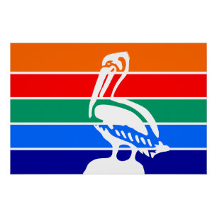 Pôster Poster de muro patriótico com bandeira de Rua. Pet