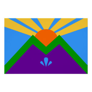 Pôster Poster de muro patriótico com bandeira dos Primave