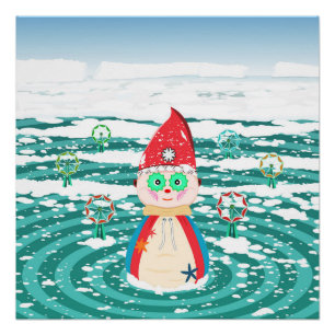 Pôster Poster de Muro - Uma ilustração de Natal tardia.