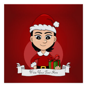 Pôster Poster de natal-girl-head-03.png