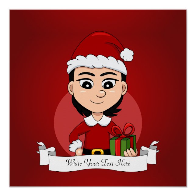 Pôster Poster de natal-girl-head-03.png (Frente)