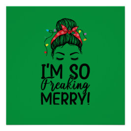 Pôster Poster de Natal Messy Bun