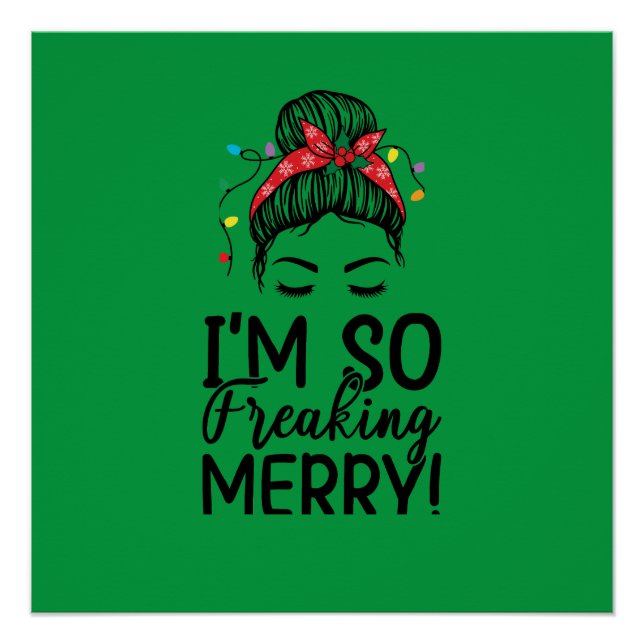 Pôster Poster de Natal Messy Bun (Frente)