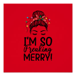 Pôster Poster de Natal Messy Bun