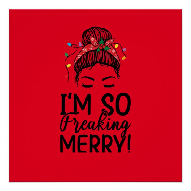 Pôster Poster de Natal Messy Bun (Frente)