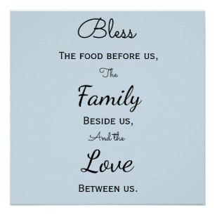 Pôster Poster de Oração da Sala de Jantar