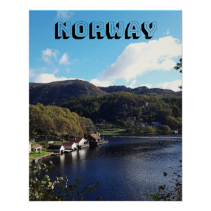 Pôster Poster de Paisagem da Noruega