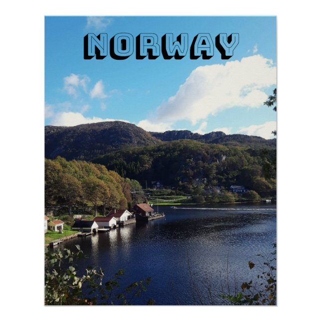Pôster Poster de Paisagem da Noruega (Frente)