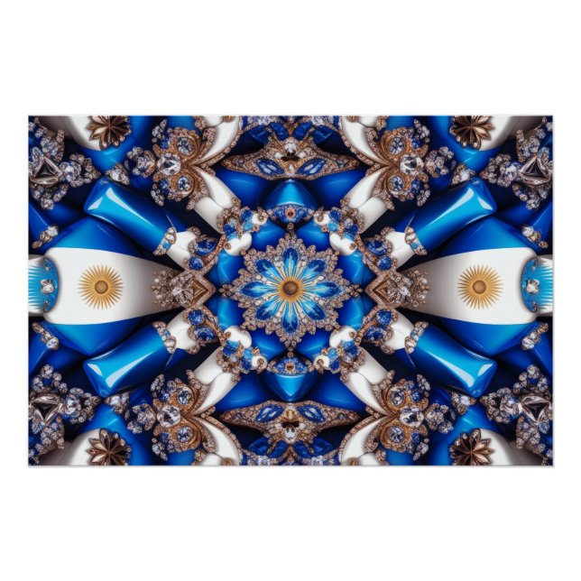 Pôster Poster de parede com Design de cores argentinas (Frente)