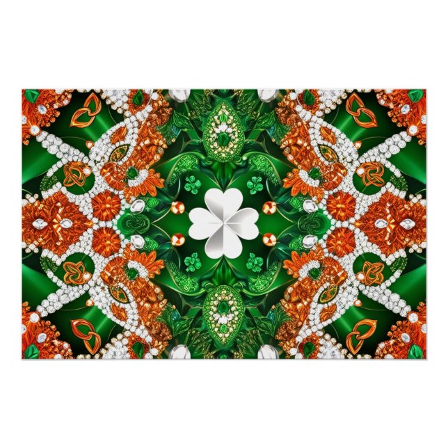 Pôster Poster de parede com Design de cores irlandesas (Frente)