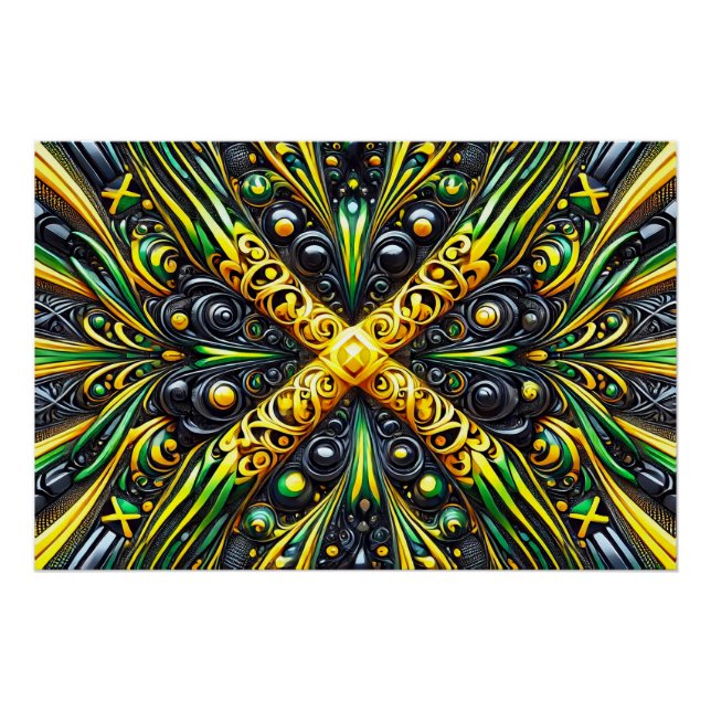 Pôster Poster de parede com Design jamaicano (Frente)