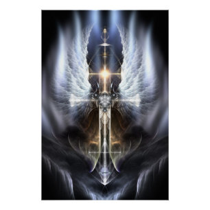 Pôster Poster de Perfeito da Cruz de Anjo Celestial