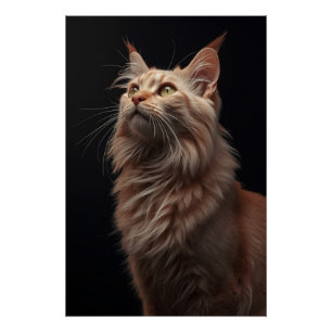 Pôster Poster de Retrato Felino Majestoso