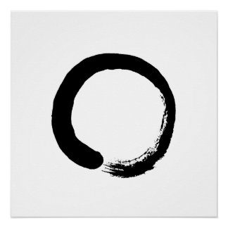 Pôster Poster de Símbolo de Círculo Ensō Zen (20x20)