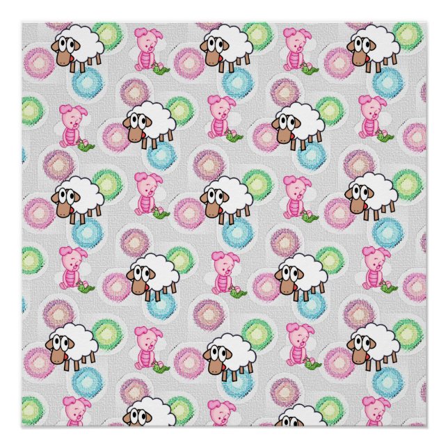 Pôster Poster de suínos (Frente)