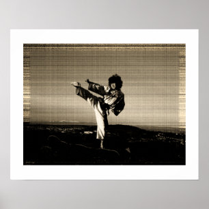 Pôster "Poster de taekwondo da foto velha"