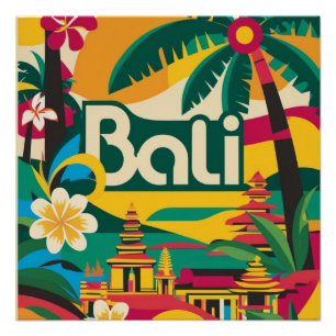 Pôster Poster de viagens Bali Indonésia
