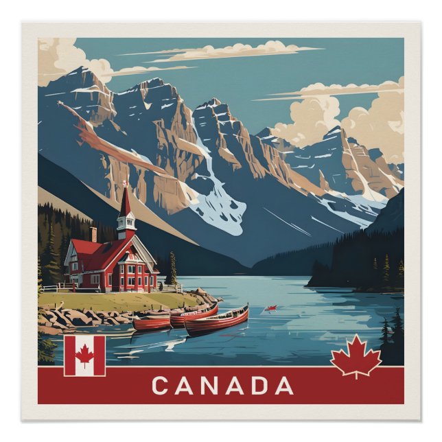 Pôster Poster de viagens do Canadá (Frente)