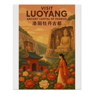 Pôster Poster de viagens Retroativo - Luoyang, China