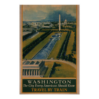 Pôster Poster de viagens Vintage Washington DC
