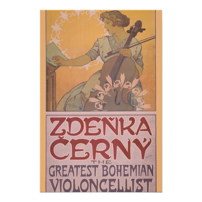Pôster Poster de Zdenka Cerny por Alphonse Mucha (Frente)