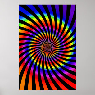 Pôster Pôster: Design espiral colorida