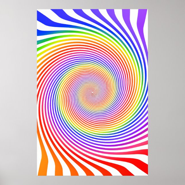 Pôster Poster: Design espiral colorida (Frente)