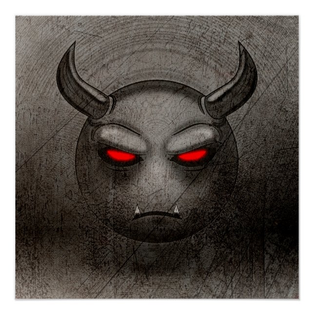 Pôster Poster Devilmoji Vintage (Frente)