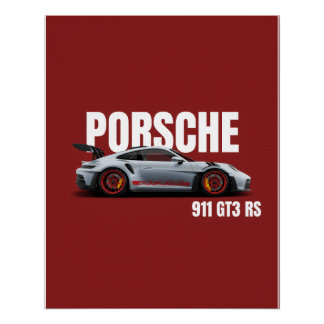 Pôster Poster digital Porsche 911 GT3 RS 