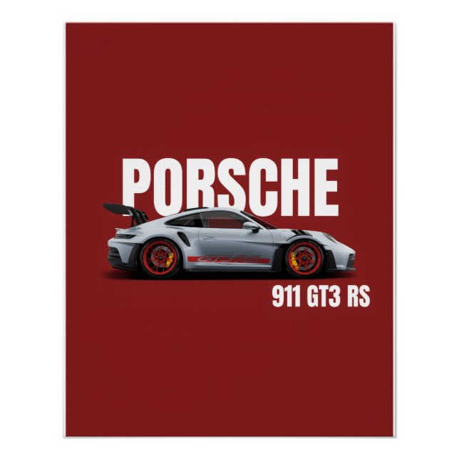 Pôster Poster digital Porsche 911 GT3 RS  (Frente)