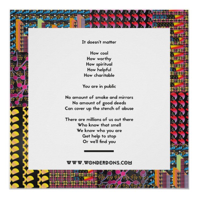 Pôster Poster dizendo que você não pode se esconder (Frente)