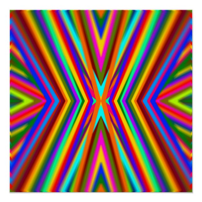 Pôster Poster do arco-íris de cores (Frente)