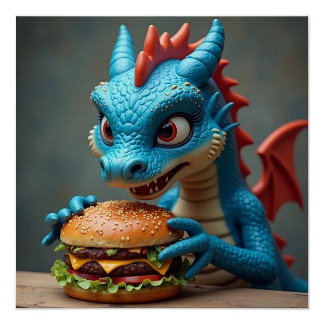 Pôster Poster do Burger do Jake Dragon (Frente)