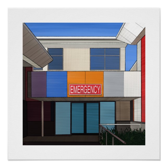 Pôster Poster do Departamento de Emergência (Frente)