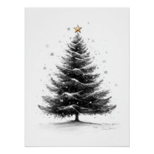Pôster Poster do esboço natalino