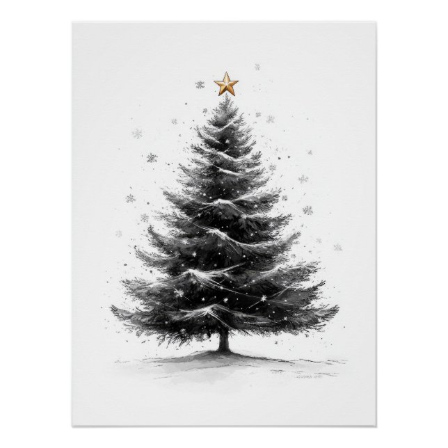 Pôster Poster do esboço natalino (Frente)