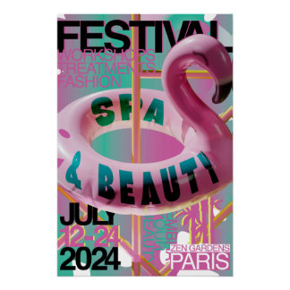Pôster Poster do Festival de Beleza e SPA em Paris