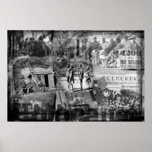 Poster "Poster do holocausto preto"