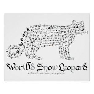 Pôster Poster do Leopardo da Neve do Mundo