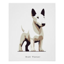 Poster do minimalismo Bull Terier