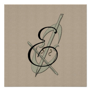 Pôster Poster do Monograma do Ventilador Personalizado