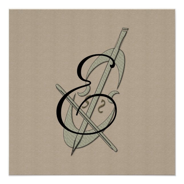 Pôster Poster do Monograma do Ventilador Personalizado (Frente)