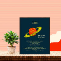 Poster do planeta Saturno