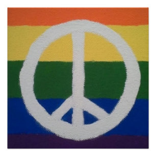 Pôster Poster do sinal de paz do arco-íris