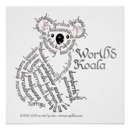 Pôster Poster do World Word Koala