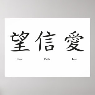 Poster "Poster dos símbolos chineses"
