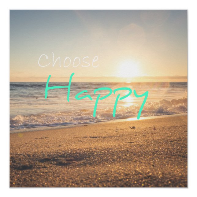 Pôster poster "Escolher Feliz" (Frente)