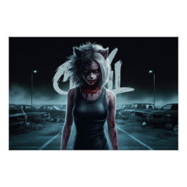 Pôster Poster Femme Chat