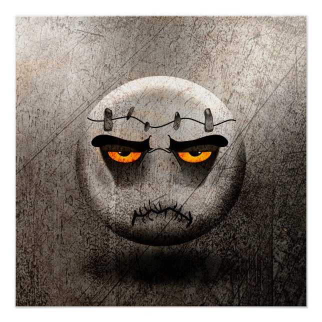 Pôster Poster Frankenmoji Vintage (Frente)